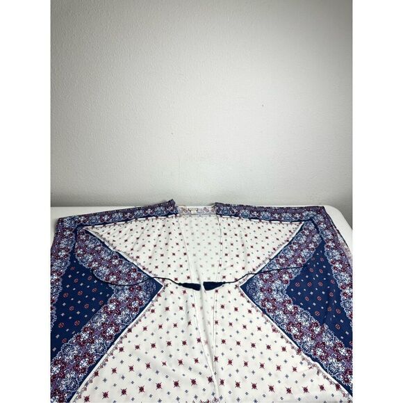 Eye Shadow Women's Wrap Cover-up Shawl Side Tassle Ties Bohemian Beachy Size XL - Picture 13 of 14